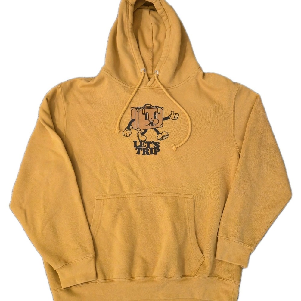 Sturniolo Triplets Let's Trip Casey Hoodie Men's Large Pullover Yellow Chris